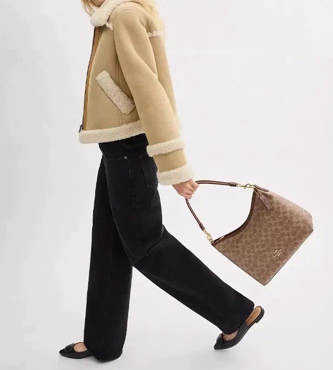 coachoutlet Coach Women's Hobo bag,In Signature Canvas Handbag Multifunctional Crossbody Bag,Shoulder bag Suitable for Work, Travel, and Parties - Image 2